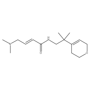 (E)-N-[2-(3,6-Dihydro-2H-pyran-4-yl)-2-methylpropyl]-4-(dimethylamino)but-2-enamide结构式