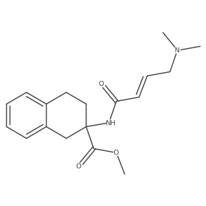 Methyl 2-[[(E)-4-(dimethylamino)but-2-enoyl]amino]-3,4-dihydro-1H-naphthalene-2-carboxylate结构式