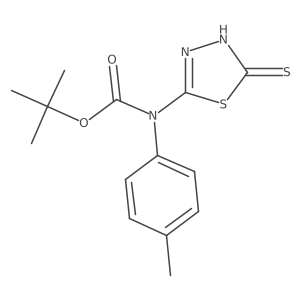 tert-butyl N-(4-methylphenyl)-N-(5-sulfanyl-1,3,4-thiadiazol-2-yl)carbamate结构式