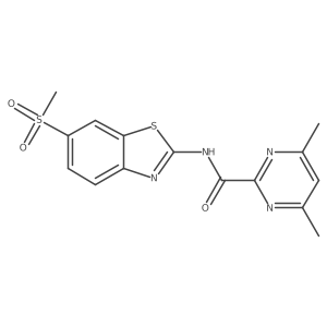 N-(6-methanesulfonyl-1,3-benzothiazol-2-yl)-4,6-dimethylpyrimidine-2-carboxamide Structure