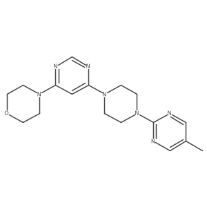 4-{6-[4-(5-Methylpyrimidin-2-yl)piperazin-1-yl]pyrimidin-4-yl}morpholine结构式