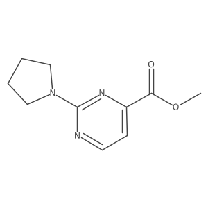 Methyl 2-(pyrrolidin-1-yl)pyrimidine-4-carboxylate结构式