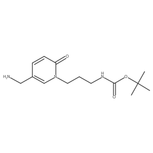 tert-butyl N-{3-[5-(aminomethyl)-2-oxo-1,2-dihydropyridin-1-yl]propyl}carbamate结构式