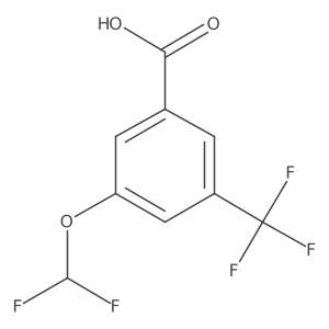 3-(Difluoromethoxy)-5-(trifluoromethyl)benzoic acid Structure