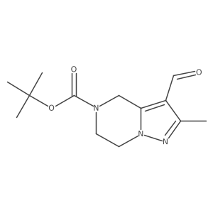 Tert-butyl 3-formyl-2-methyl-6,7-dihydro-4H-pyrazolo[1,5-a]pyrazine-5-carboxylate Structure