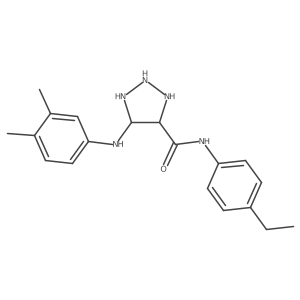 5-(3,4-dimethylanilino)-N-(4-ethylphenyl)triazolidine-4-carboxamide结构式