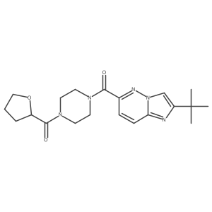 1-{2-Tert-butylimidazo[1,2-b]pyridazine-6-carbonyl}-4-(oxolane-2-carbonyl)piperazine结构式