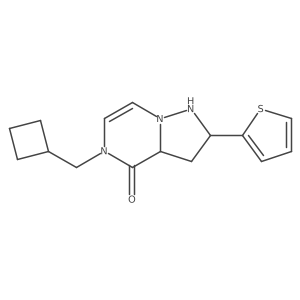 5-(Cyclobutylmethyl)-2-thiophen-2-yl-1,2,3,3a-tetrahydropyrazolo[1,5-a]pyrazin-4-one Structure