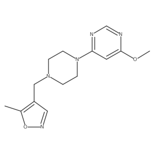 4-Methoxy-6-{4-[(5-methyl-1,2-oxazol-4-yl)methyl]piperazin-1-yl}pyrimidine Structure