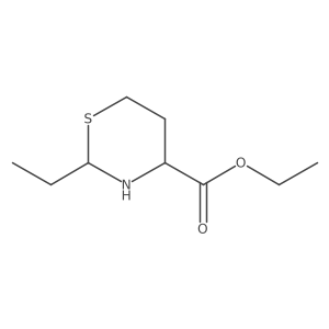 Ethyl 2-ethyl-1,3-thiazinane-4-carboxylate Structure