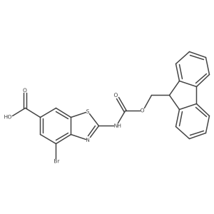 4-bromo-2-({[(9H-fluoren-9-yl)methoxy]carbonyl}amino)-1,3-benzothiazole-6-carboxylic acid Structure