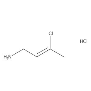 3-Chlorobut-2-en-1-amine;hydrochloride结构式