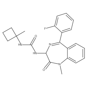 1-[5-(2-fluorophenyl)-1-methyl-2-oxo-2,3-dihydro-1H-1,4-benzodiazepin-3-yl]-3-(1-methylcyclobutyl)urea Structure