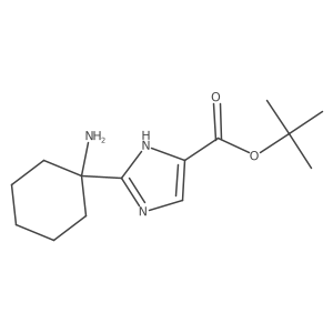 tert-butyl 2-(1-aminocyclohexyl)-1H-imidazole-4-carboxylate结构式