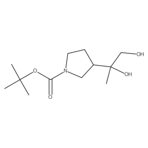 Tert-butyl 3-(1,2-dihydroxypropan-2-yl)pyrrolidine-1-carboxylate结构式