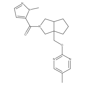 5-methyl-2-{[2-(1-methyl-1H-pyrazole-5-carbonyl)-octahydrocyclopenta[c]pyrrol-3a-yl]methoxy}pyrimidine Structure