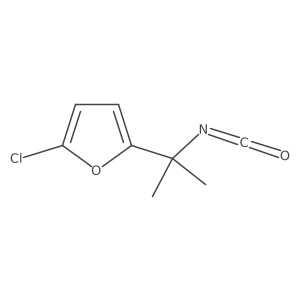 2-Chloro-5-(2-isocyanatopropan-2-yl)furan Structure