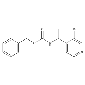 benzyl N-[(1R)-1-(3-bromopyridin-4-yl)ethyl]carbamate Structure