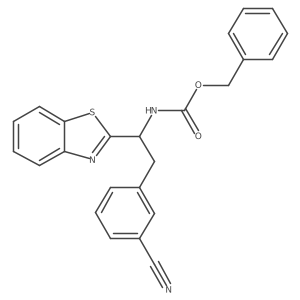 benzyl N-[1-(1,3-benzothiazol-2-yl)-2-(3-cyanophenyl)ethyl]carbamate Structure
