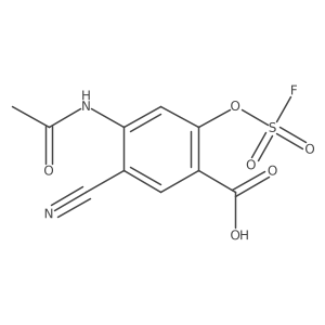 5-Cyano-4-acetamido-2-[(fluorosulfonyl)oxy]benzoic acid结构式