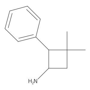 3,3-Dimethyl-2-phenylcyclobutan-1-amine结构式