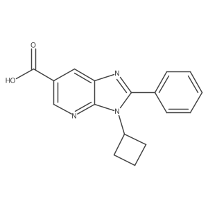 3-Cyclobutyl-2-phenyl-3H-imidazo[4,5-B]pyridine-6-carboxylic acid Structure