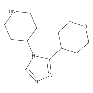 4-[3-(oxan-4-yl)-4H-1,2,4-triazol-4-yl]piperidine Structure
