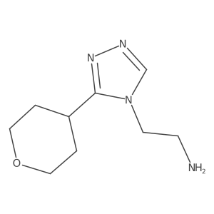 2-[3-(oxan-4-yl)-4H-1,2,4-triazol-4-yl]ethan-1-amine结构式