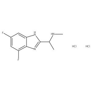 [(1S)-1-(5,7-difluoro-1H-1,3-benzodiazol-2-yl)ethyl](methyl)amine dihydrochloride结构式