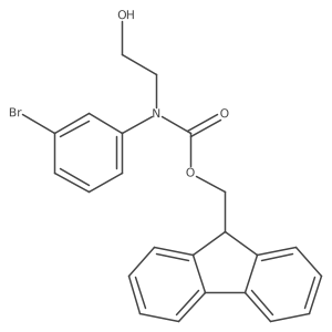 (9H-fluoren-9-yl)methyl N-(3-bromophenyl)-N-(2-hydroxyethyl)carbamate结构式
