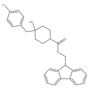 (9H-fluoren-9-yl)methyl 4-[(4-chlorophenyl)methyl]-4-hydroxypiperidine-1-carboxylate结构式