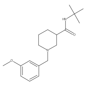 N-tert-butyl-1-[(3-methoxyphenyl)methyl]piperidine-3-carboxamide结构式