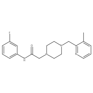 N-(3-fluorophenyl)-2-{4-[(3-methylpyridin-2-yl)methyl]piperazin-1-yl}acetamide结构式