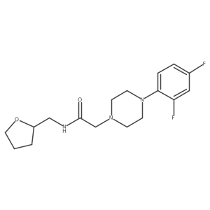 2-[4-(2,4-difluorophenyl)piperazin-1-yl]-N-[(oxolan-2-yl)methyl]acetamide Structure