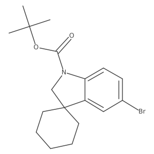 tert-Butyl 5'-bromospiro[cyclohexane-1,3'-indoline]-1'-carboxylate结构式