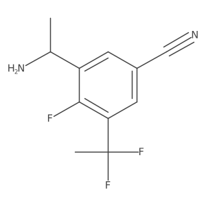 (R)-3-(1-Aminoethyl)-5-(1,1-difluoroethyl)-4-fluorobenzonitrile Structure