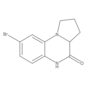 8-bromo-1,2,3,3a-tetrahydro-5H-pyrrolo(1,2-a)quinoxalin-4-one结构式