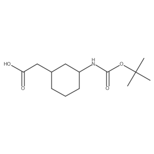 {3-[(Tert-butoxycarbonyl)amino]cyclohexyl}acetic acid Structure