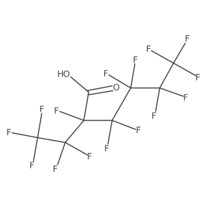 2,3,3,4,4,5,5,6,6,6-Decafluoro-2-(pentafluoroethyl)hexanoic acid结构式
