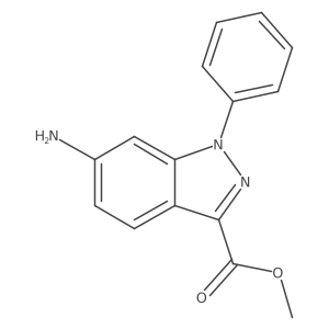 1h-Indazole-3-carboxylic acid,6-amino-1-phenyl-,methyl ester结构式