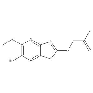 Thiazolo[4,5-b]pyridine,6-bromo-5-ethyl-2-[(2-methyl-2-propen-1-yl)thio]-结构式