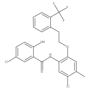 Benzamide,5-chloro-n-[5-chloro-4-methyl-2-[2-[2-(trifluoromethyl)phenyl]ethoxy]phenyl]-2-hydroxy- Structure