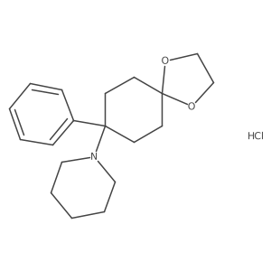 1-(8-Phenyl-1,4-dioxaspiro[4.5]decan-8-yl)piperidine;hydrochloride Structure