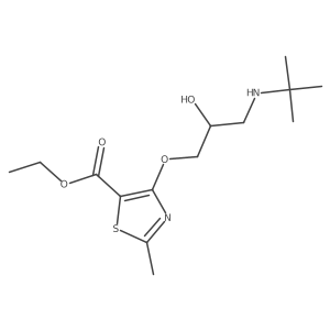 Ethyl 4-[3-[(1,1-dimethylethyl)amino]-2-hydroxypropoxy]-2-methyl-5-thiazolecarboxylate结构式