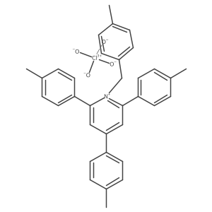 2,4,6-Tris(4-methylphenyl)-1-[(4-methylphenyl)methyl]pyridin-1-ium perchlorate结构式