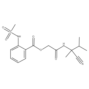 [(1-Cyano-1,2-dimethylpropyl)carbamoyl]methyl 2-methanesulfonamidobenzoate结构式