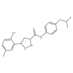 N-[4-(difluoromethoxy)phenyl]-5-(2-hydroxy-5-methylphenyl)pyrazolidine-3-carboxamide Structure
