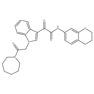 2-(1-(2-(azepan-1-yl)-2-oxoethyl)-1H-indol-3-yl)-N-(2,3-dihydrobenzo[b][1,4]dioxin-6-yl)-2-oxoacetamide Structure
