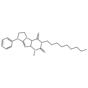 4-Methyl-2-nonyl-6-phenyl-4a,7,8,9a-tetrahydropurino[7,8-a]imidazole-1,3-dione Structure