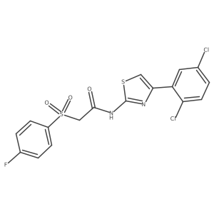N-(4-(2,5-dichlorophenyl)thiazol-2-yl)-2-((4-fluorophenyl)sulfonyl)acetamide Structure